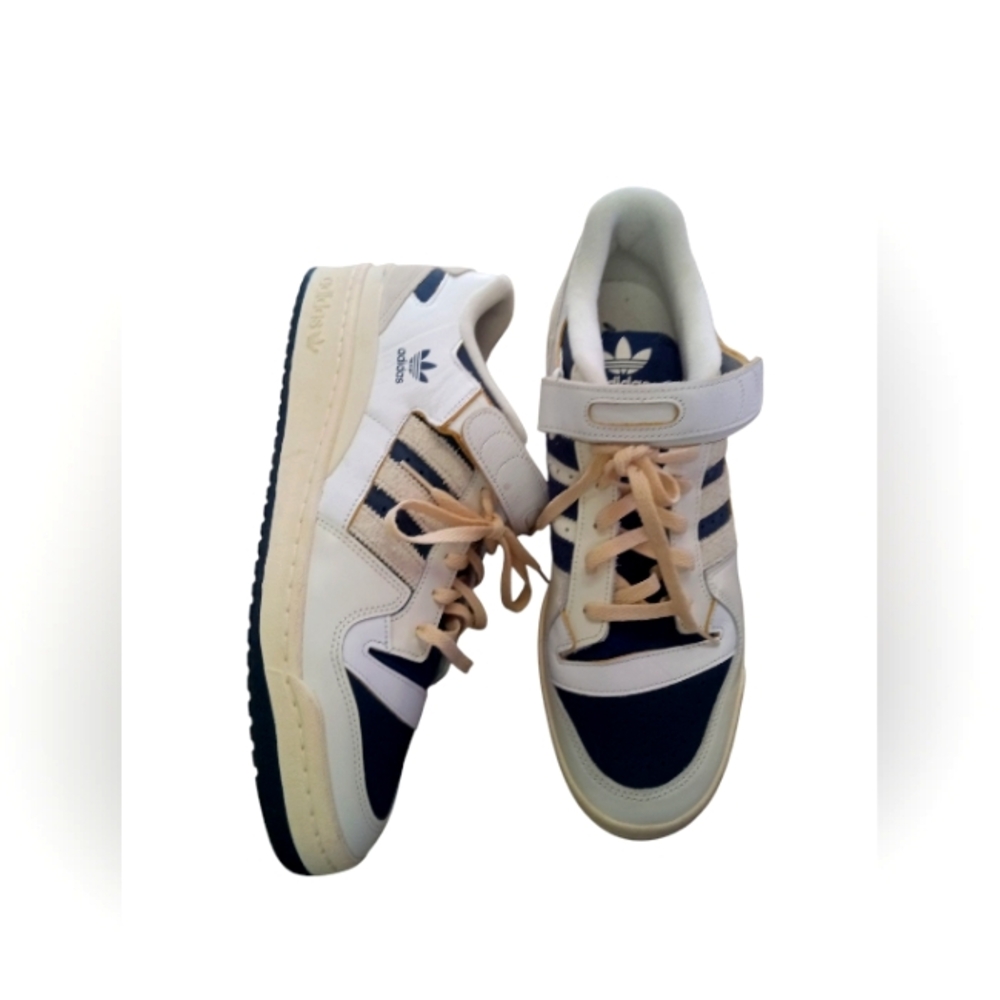 Size 14 Forum 84 Low Off White Collegiate  Navy Adidas